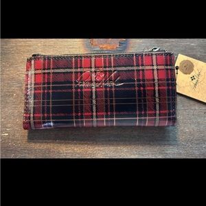 Patricia Nash Red and Black Plaid Wallet